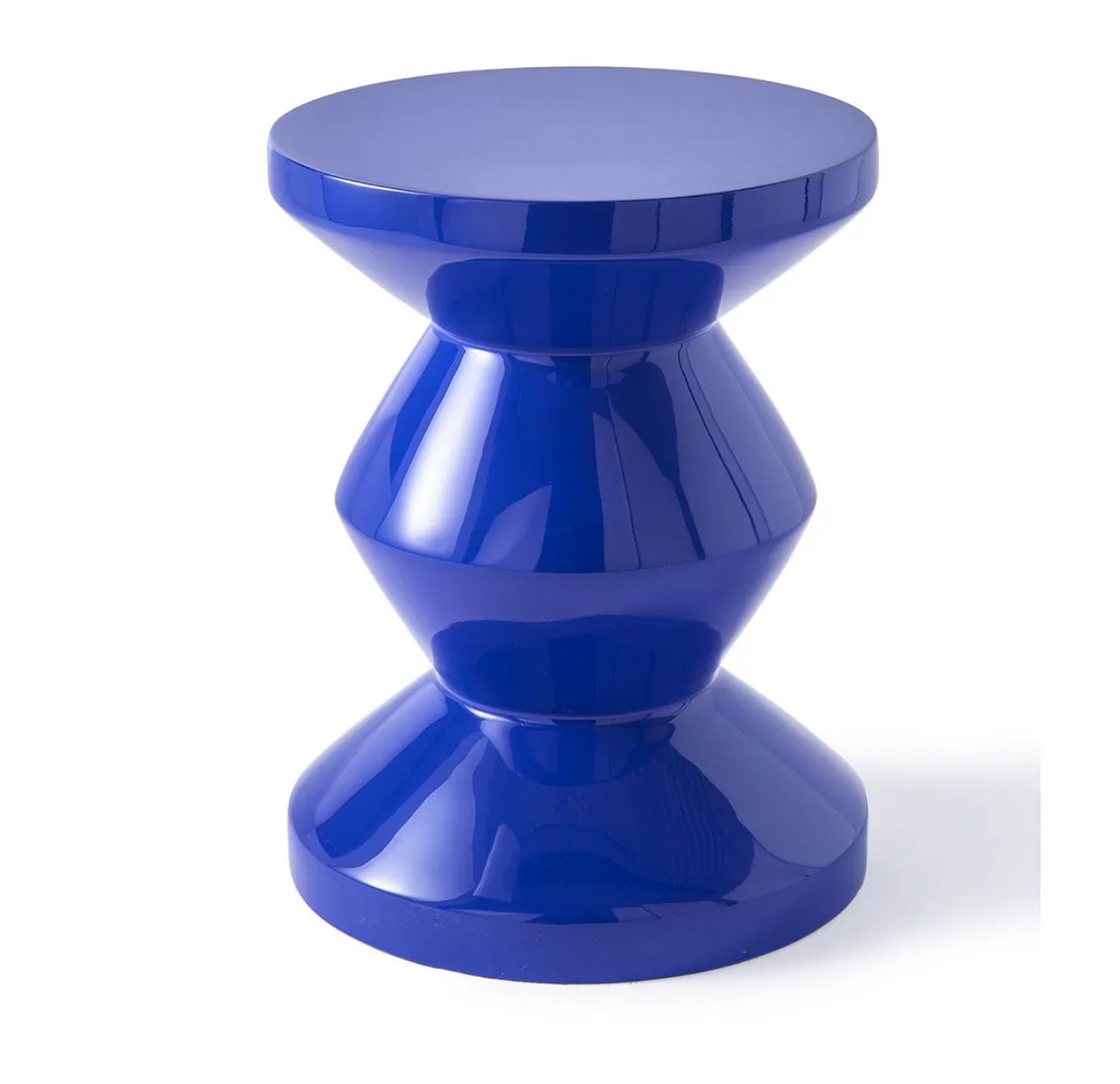 Ex-Display Zig Zag Stool, Dark Blue