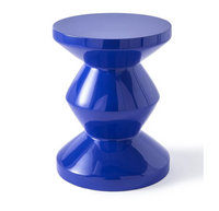 Ex-Display Zig Zag Stool, Dark Blue