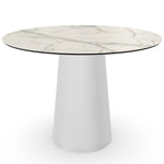 White base & White marble top