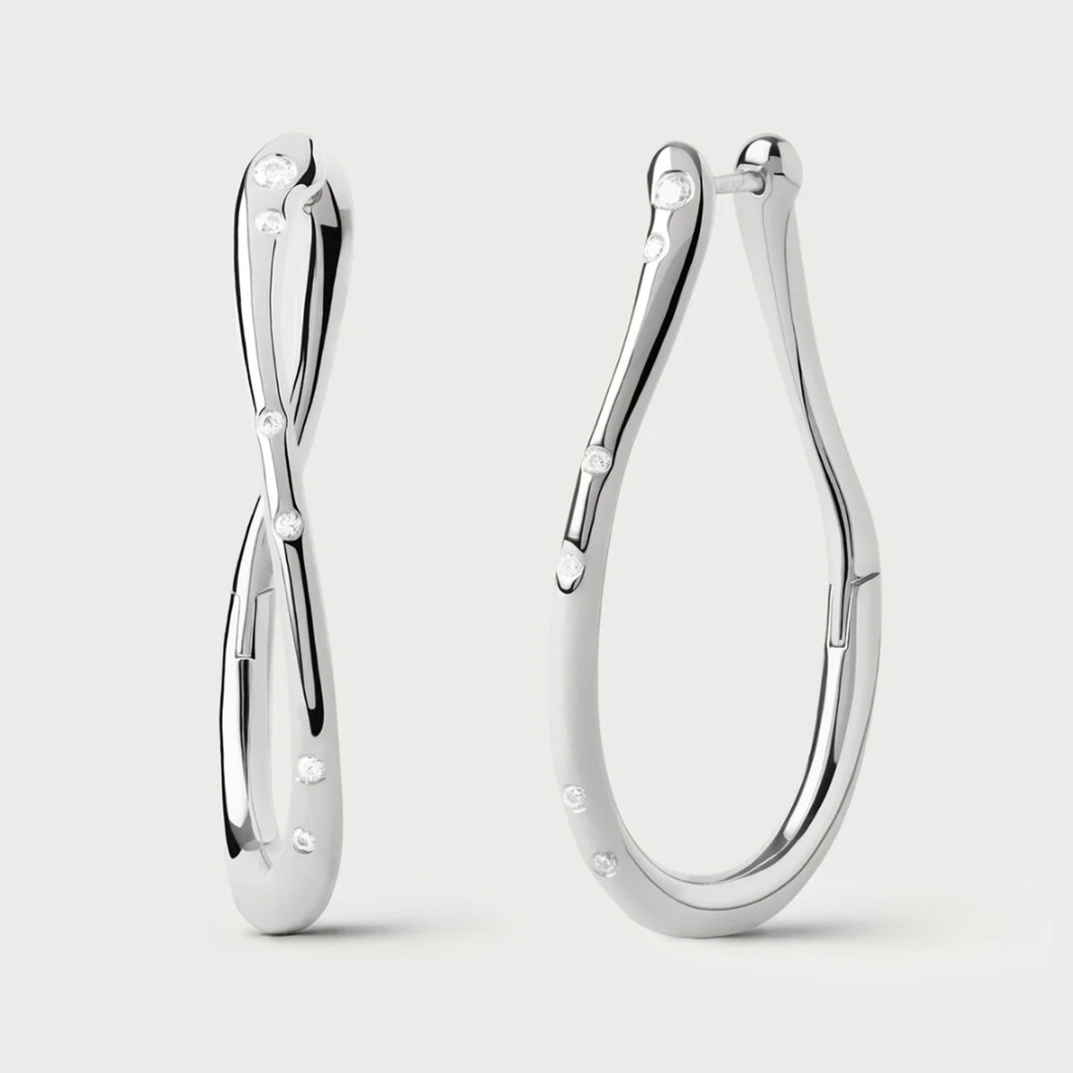 Air Silver Hoop Earrings