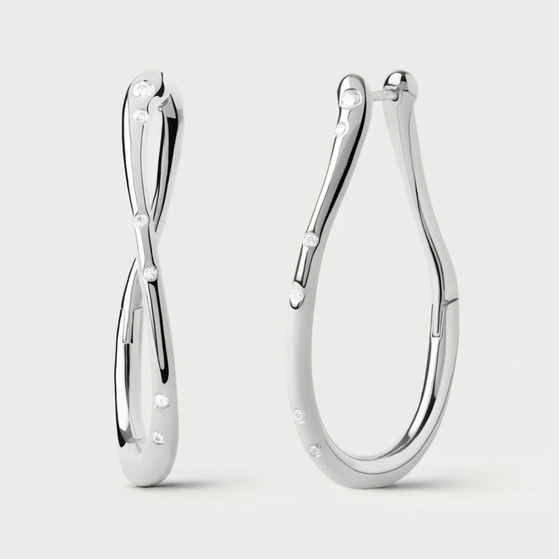 Air Silver Hoop Earrings