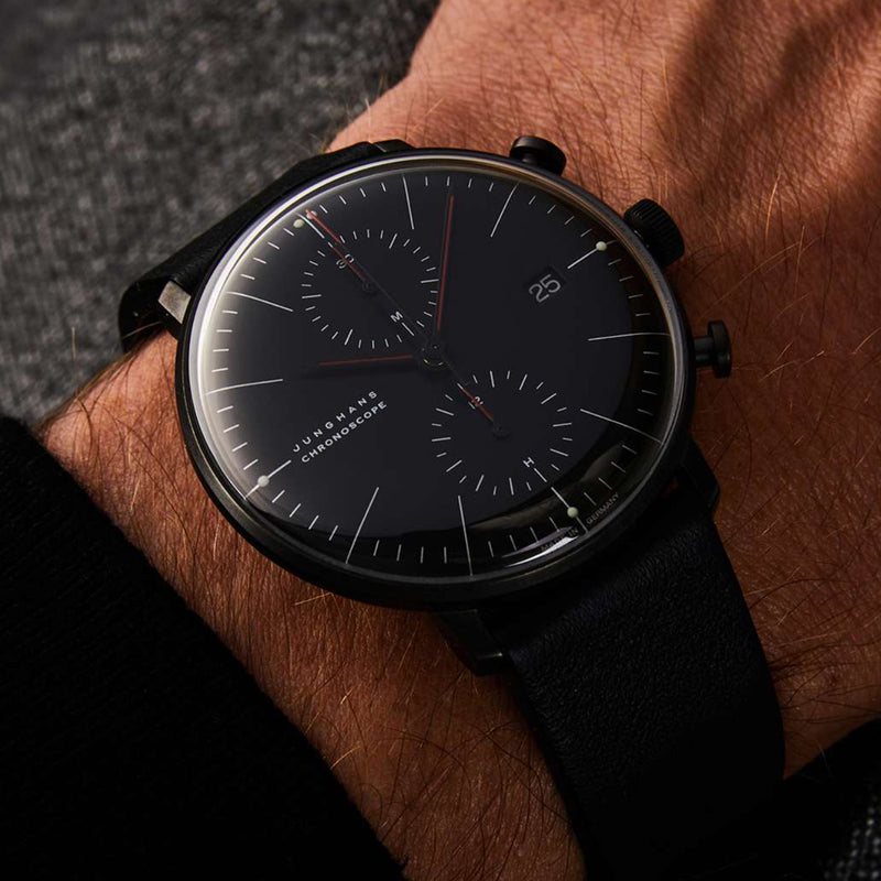 Max Bill Chronoscope Bauhaus Black Watch by Junghans – ARIA