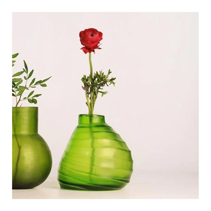 Belly Vase, Clear/Green