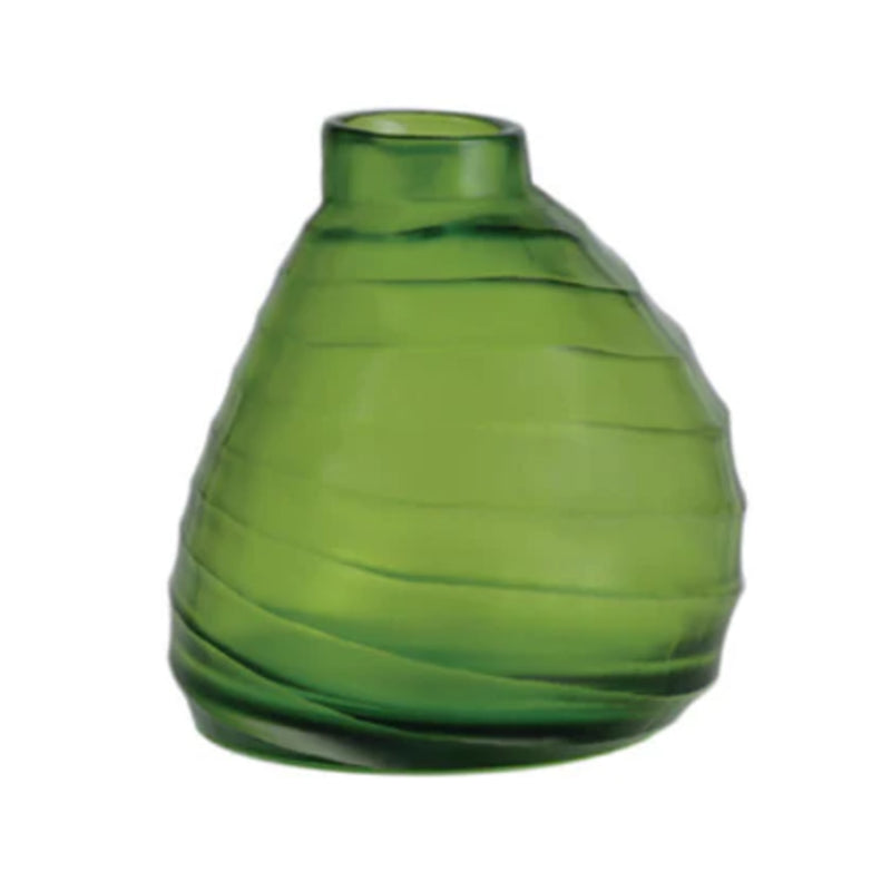 Belly Vase, Clear/Green