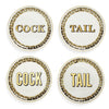 Cock Tail Porcelain Coaster Set