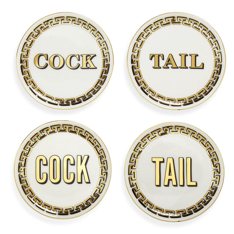 Cock Tail Porcelain Coaster Set