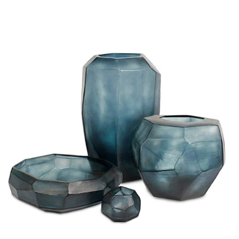Cubistic Vase, Blue