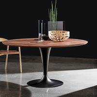 Flute Round Dining Table, Wood