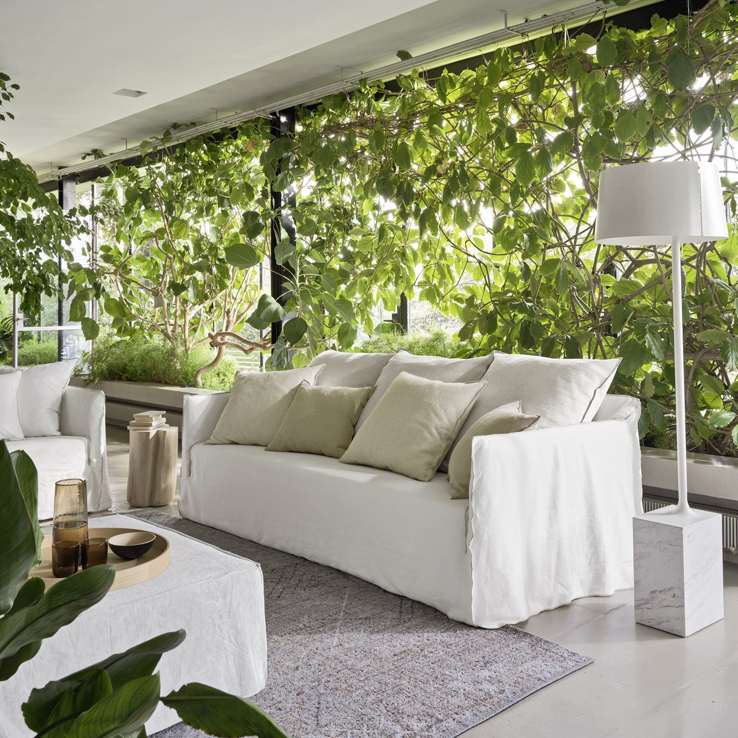 Ghost 3 Seater Sofa Linen By Gervasoni Luxury Upholstery – ARIA