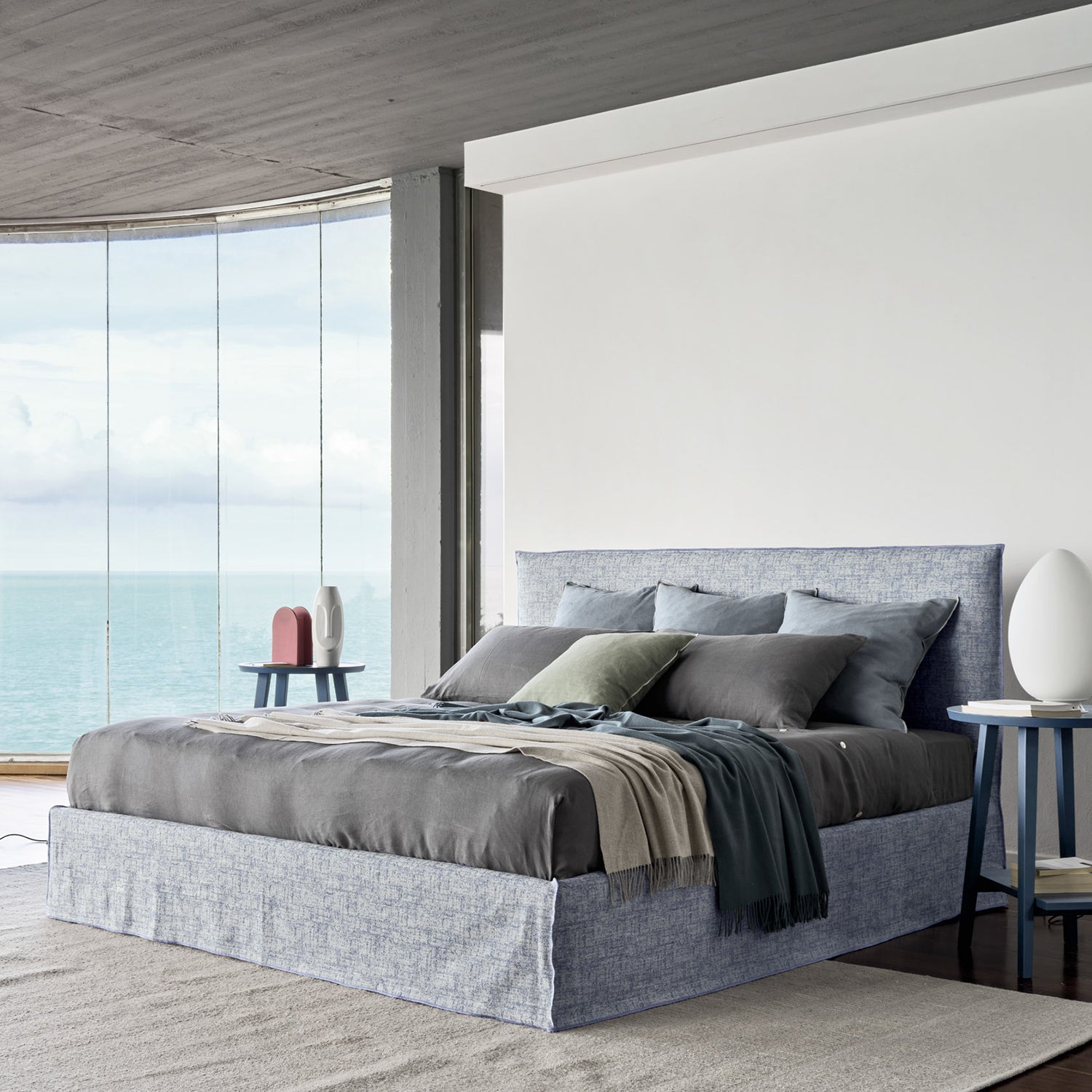 Ghost Bed, Super King Size & Storage in Linen by Gervasoni – ARIA