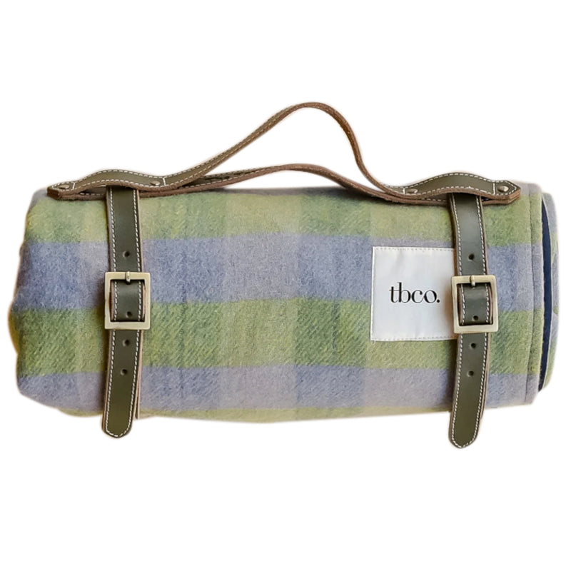 Picnic Blanket, Green Gingham