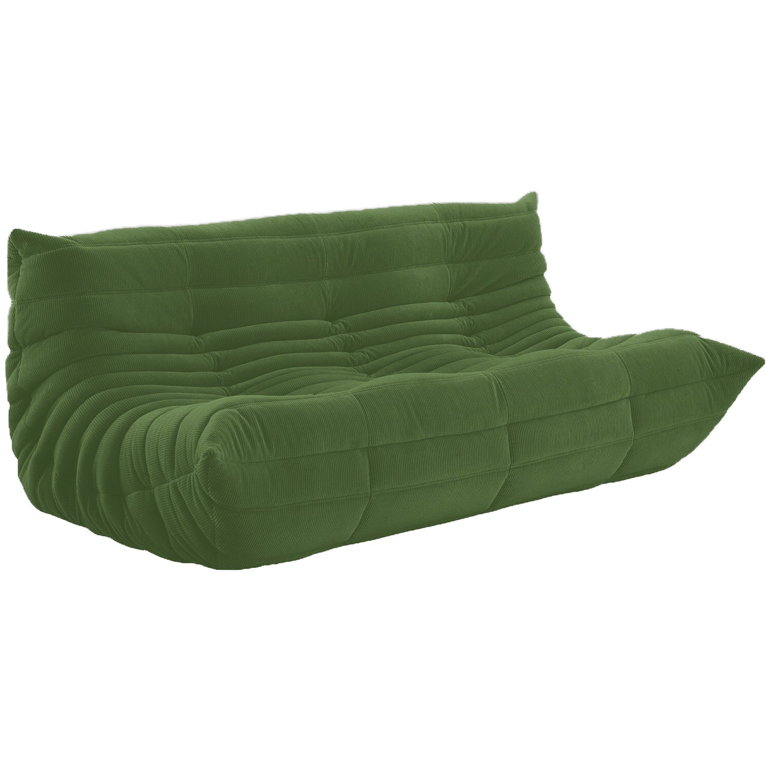 Togo Large Sofa by Ligne Roset, 3-Seater Settee, Phlox Cord Fabric