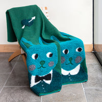 Textured Wool Blanket, Bunnies