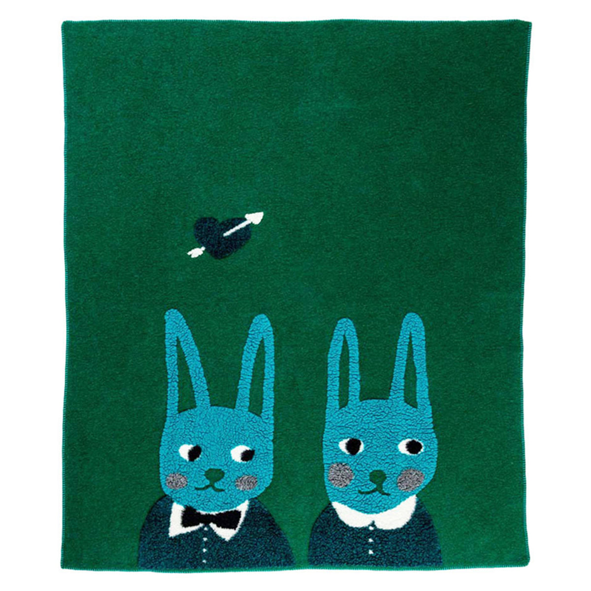 Textured Wool Blanket, Bunnies