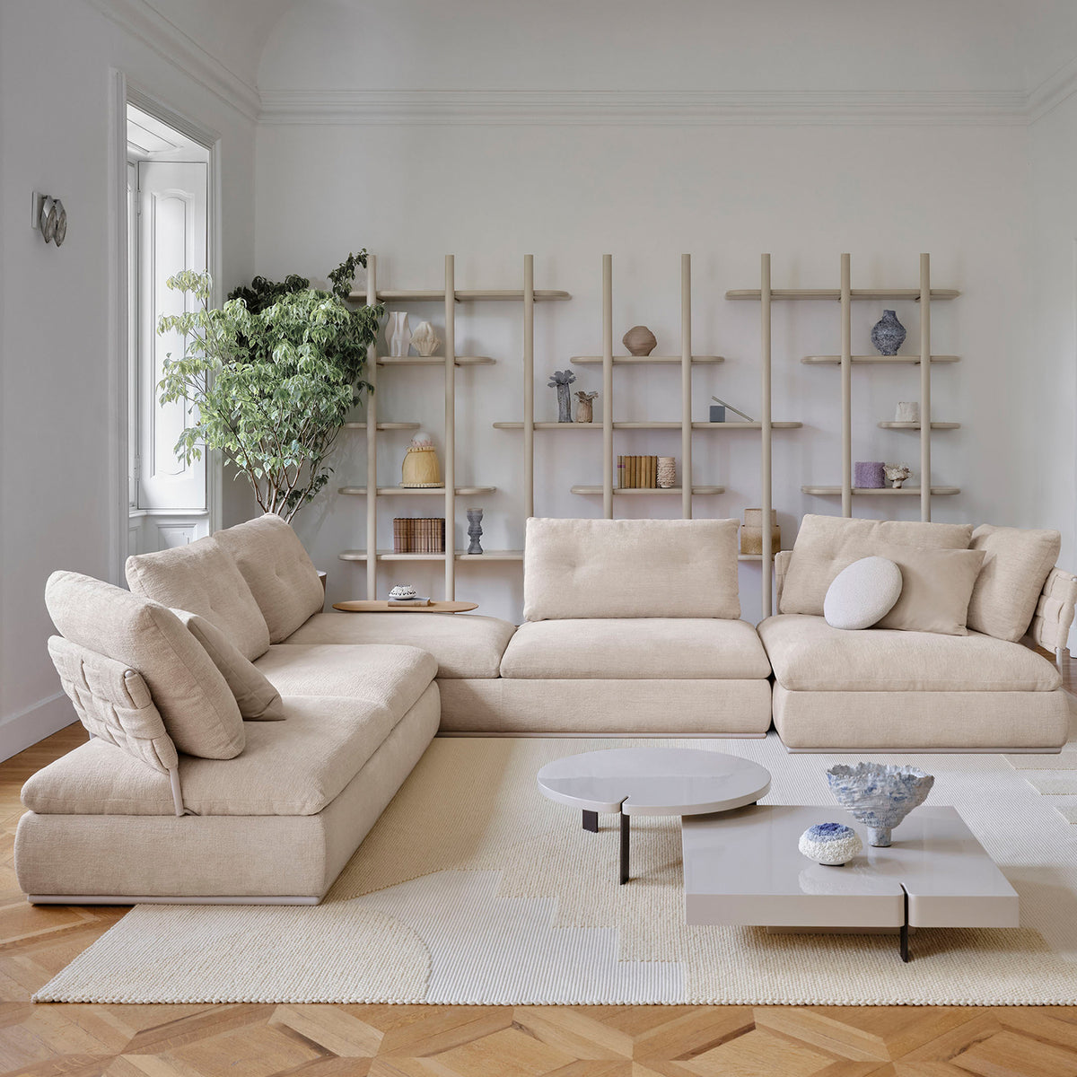 Land Modular Sofa, Quilted Back