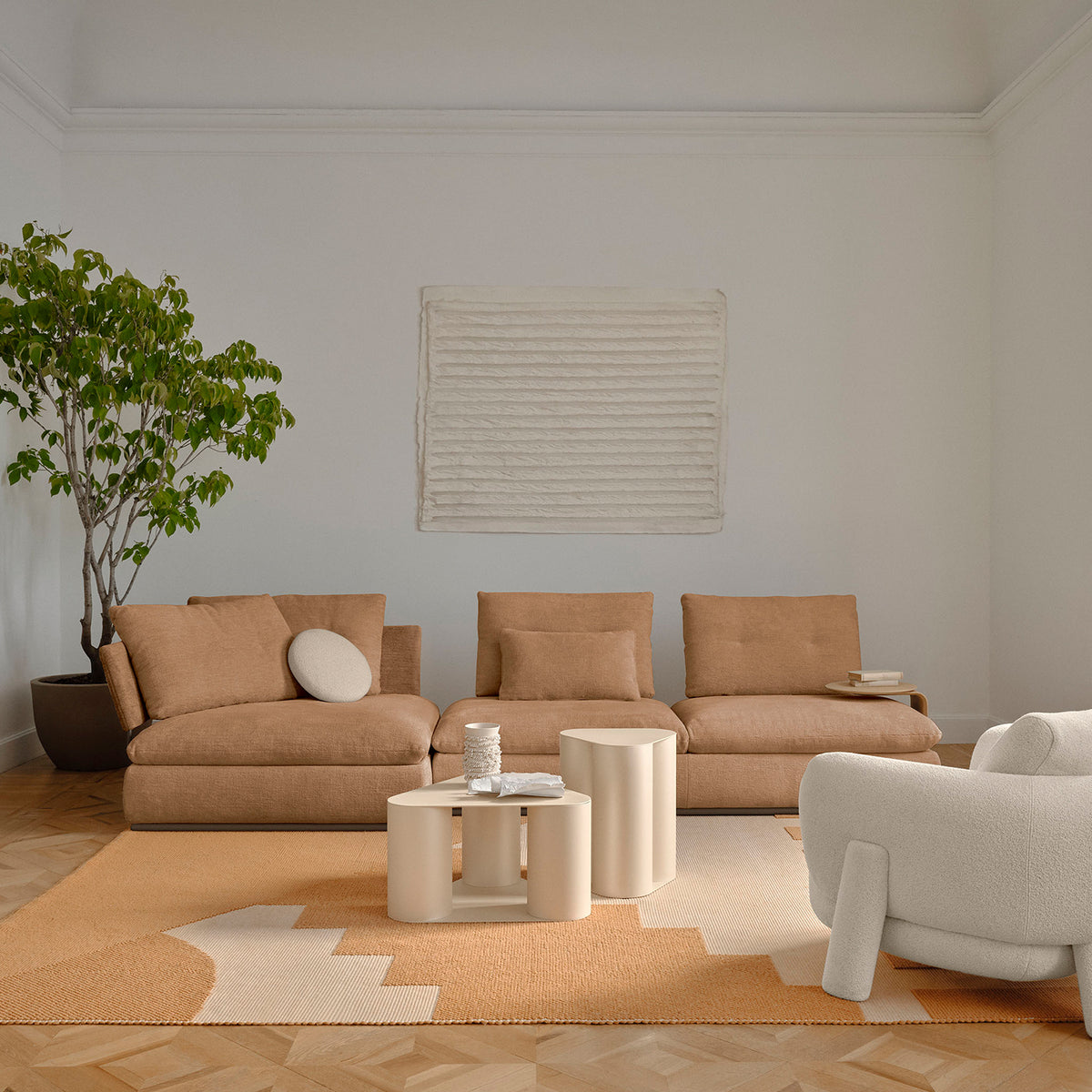 Land Modular Sofa, Quilted Back