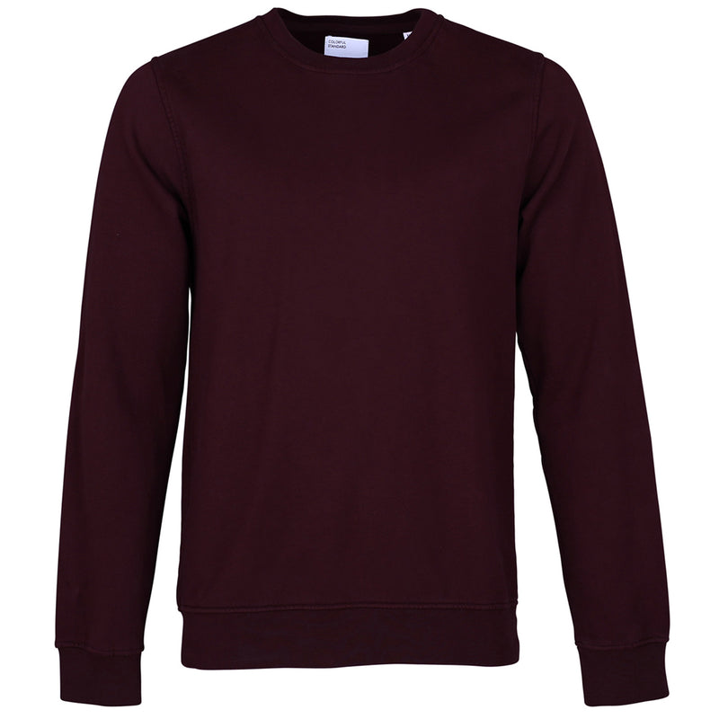 Classic Organic Unisex Crewneck Sweatshirt, Oxblood Red