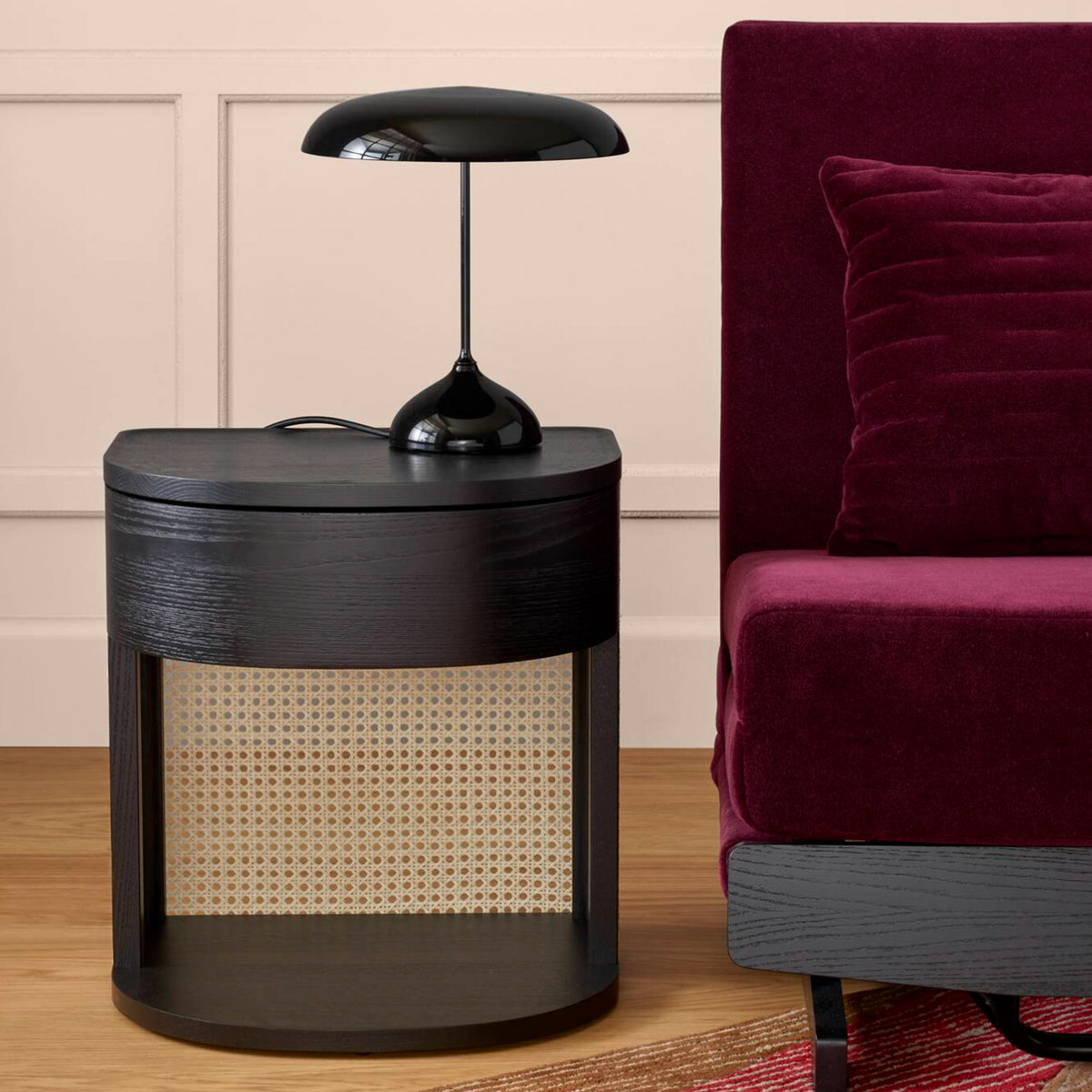 Tambour Bedside Table