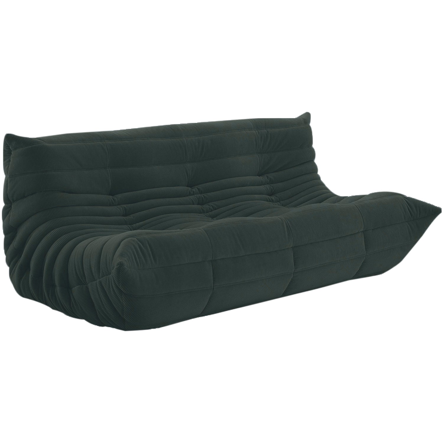 roughlow ラフロウ　HIGH WAIST WIDESALOPETTE Togo Large Sofa by Ligne Roset, 3-Seater Settee, Phlox Cord Fabric