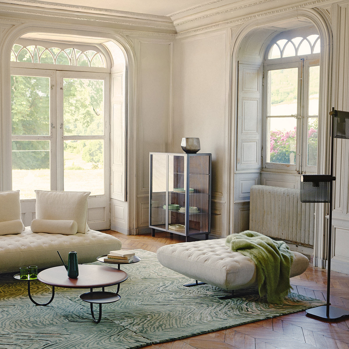 Prado 2 Footstool 120, Alcantara
