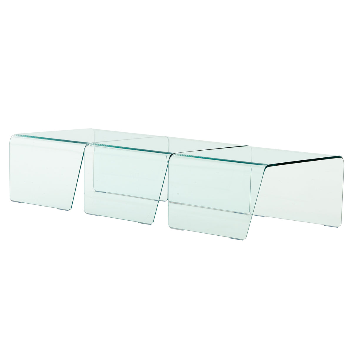 Rosis, Set of 3 Glass Tables