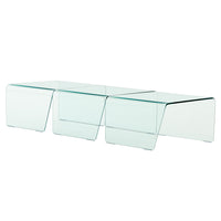 Rosis, Set of 3 Glass Tables