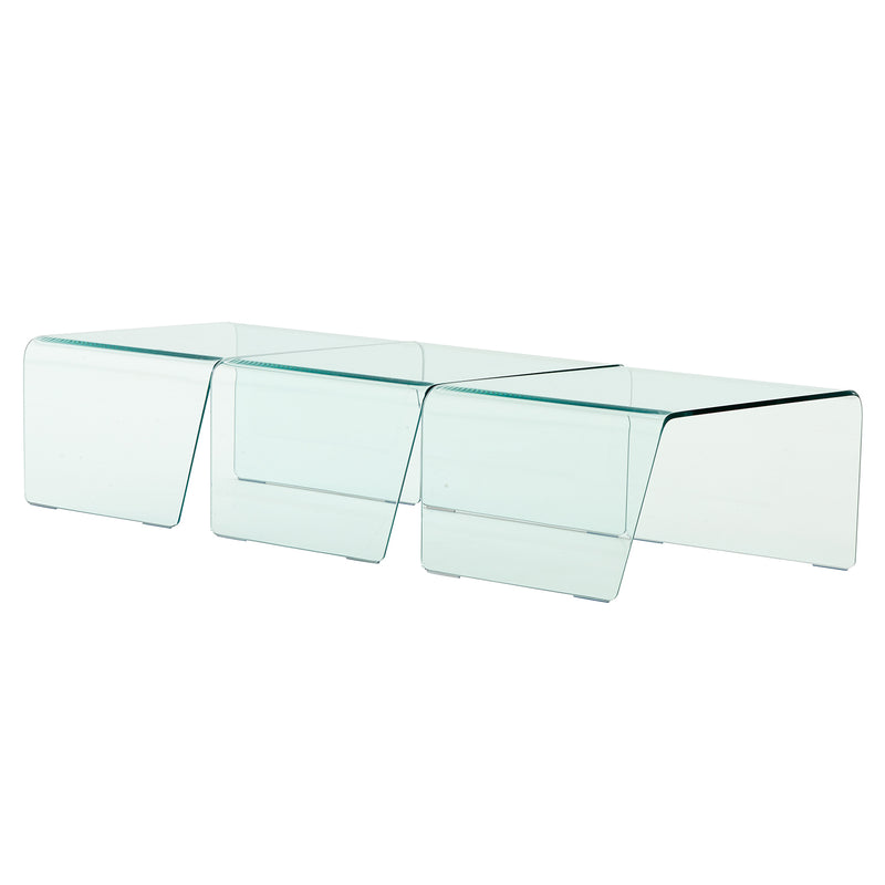 Rosis, Set of 3 Glass Tables
