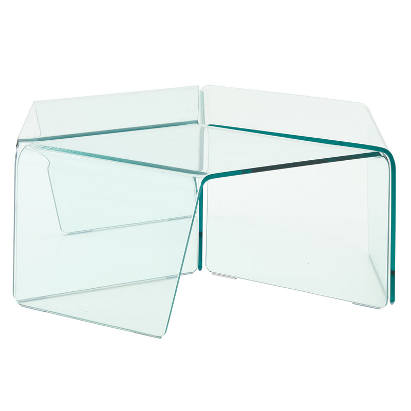 Rosis, Set of 3 Glass Tables