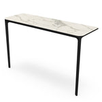 Black base & white marble top