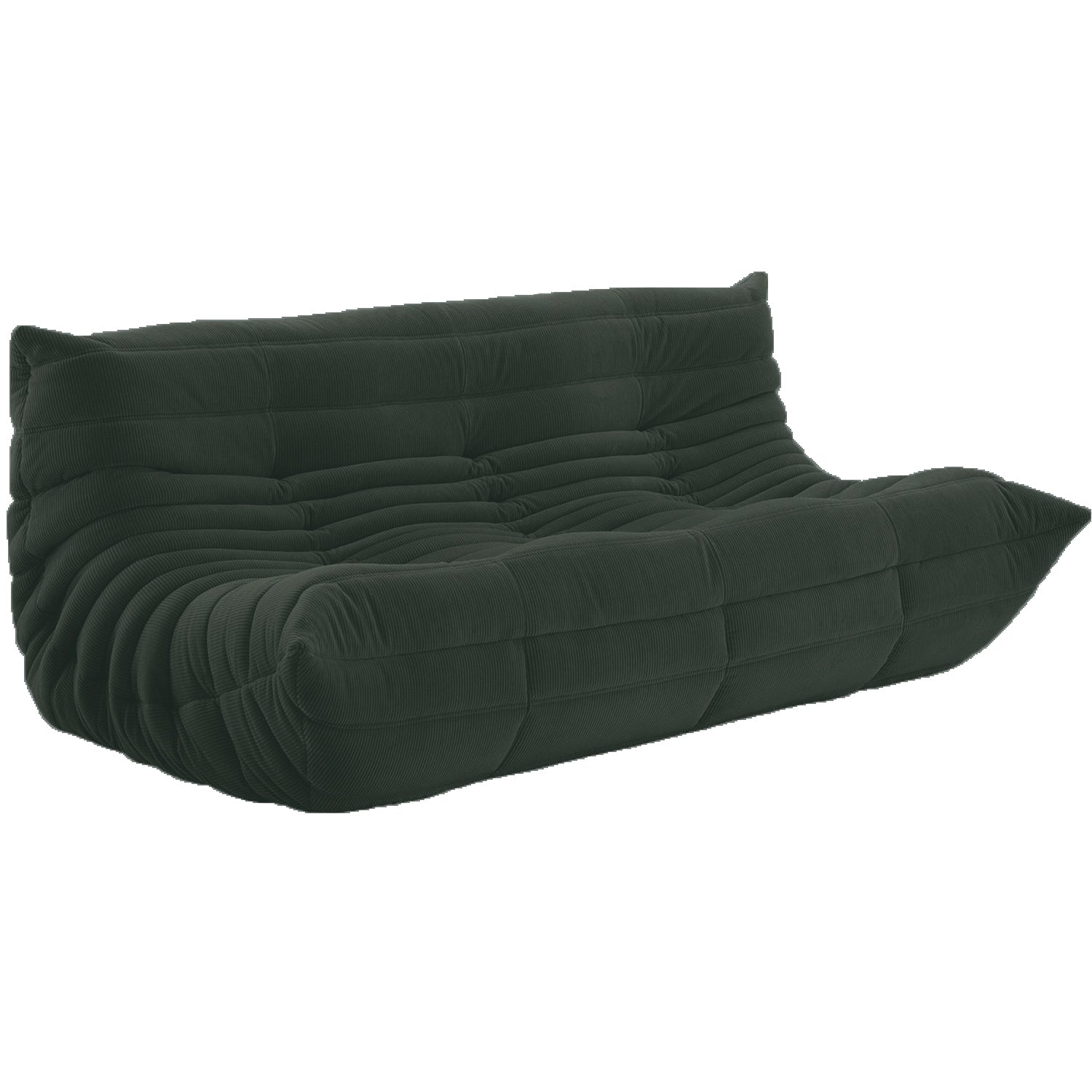 Togo Large Sofa by Ligne Roset, 3-Seater Settee, Phlox Cord Fabric