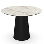 Black base & White marble top