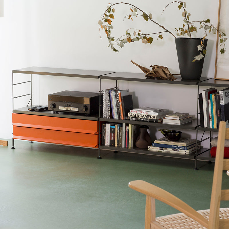 Tria Low Shelving Unit White by Mobles 114 Modern Storage ARIA