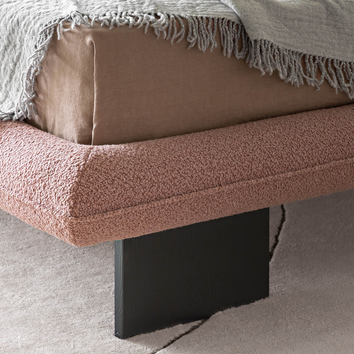 Wabi King Size Bed, Bouclé