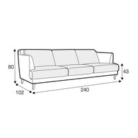 Vera 3-Seater XL Sofa, Deep Green Velvet
