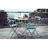 Bistro Folding Metal Chair, Cactus