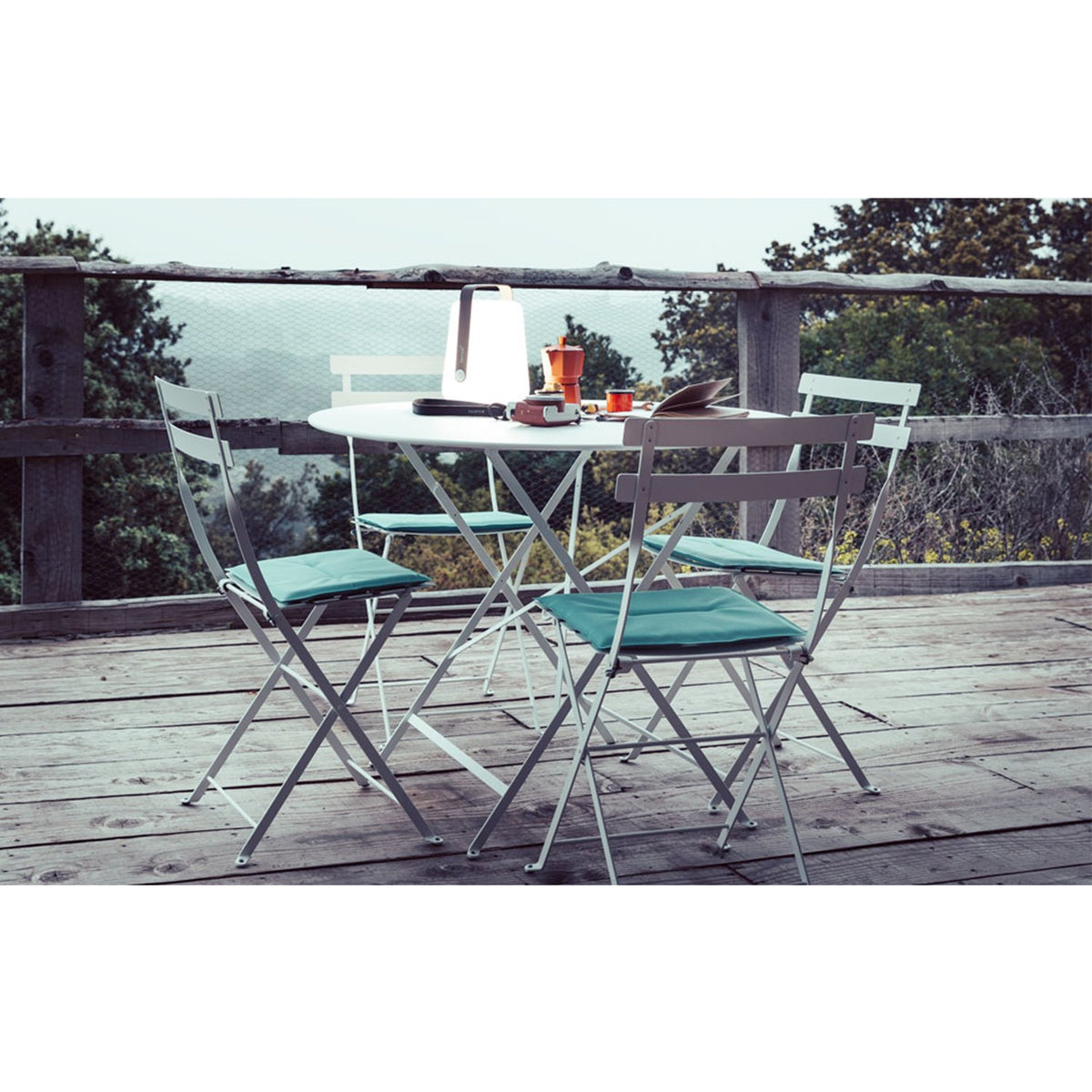Bistro Folding Metal Chair, Chili Red - Fermob