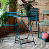 Bistro Folding Metal Chair, Acapulco Blue