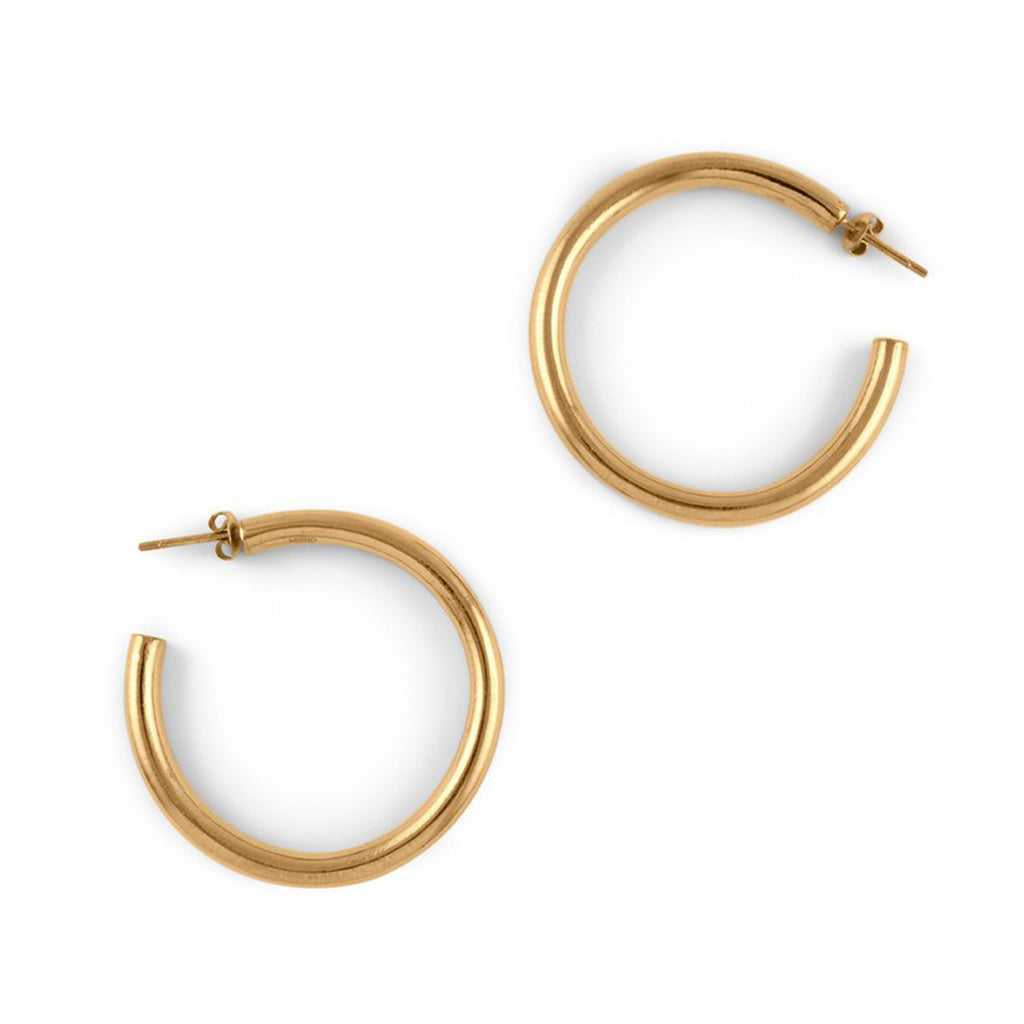 Hollow Hoop, Gold Earrings