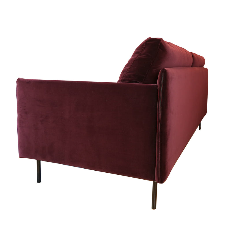 Juno 3 Seater Sofa, Wine Red