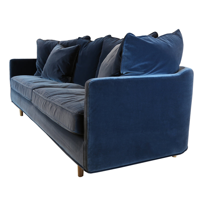 Julia 3 Seater Sofa, Blue Velvet