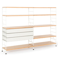 Tria Modular Shelving Unit W186cm White