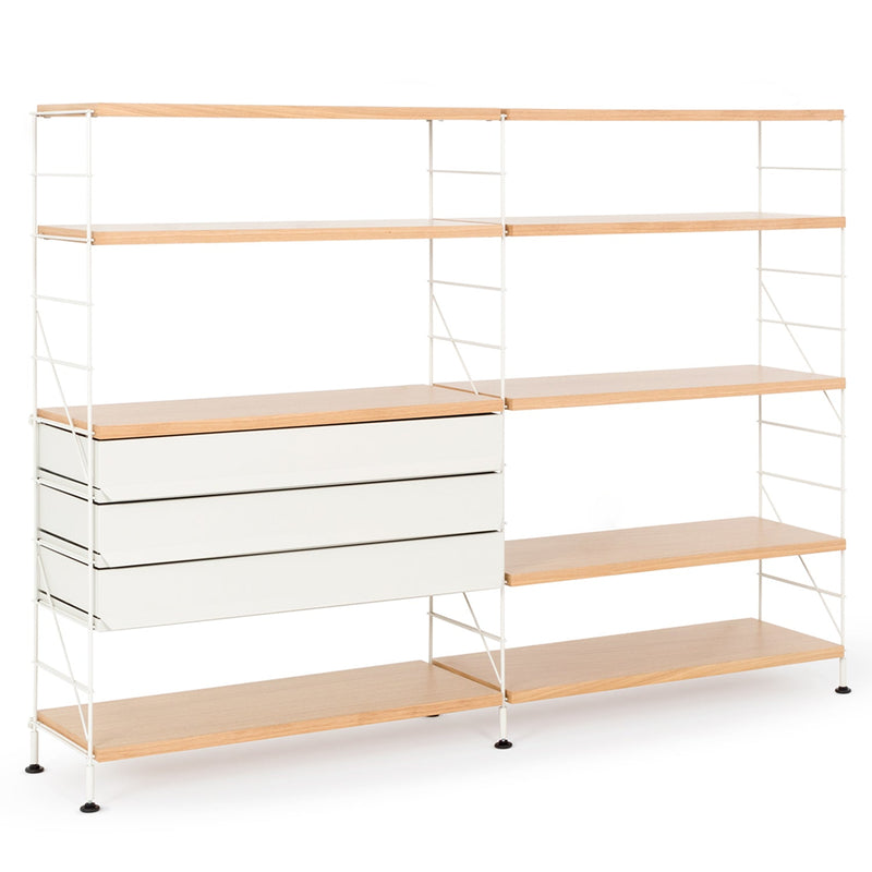 Tria Modular Shelving Unit W186cm White