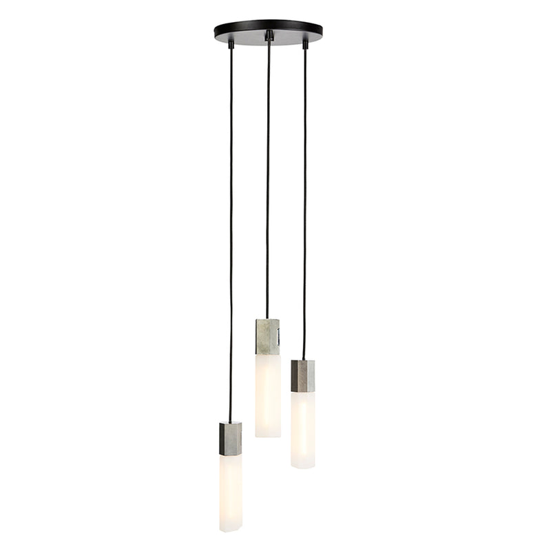 Basalt Suspension Lighting Set, Steel