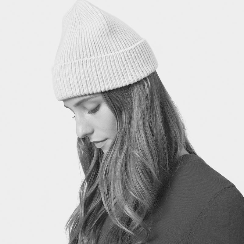Merino Wool Beanie, Heather Grey