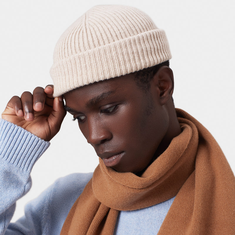 Merino Wool Beanie, Oxblood Red