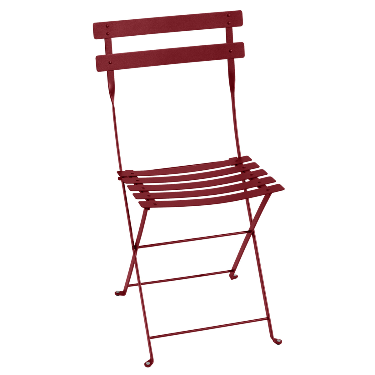 Bistro Folding Metal Chair, Chili Red - Fermob