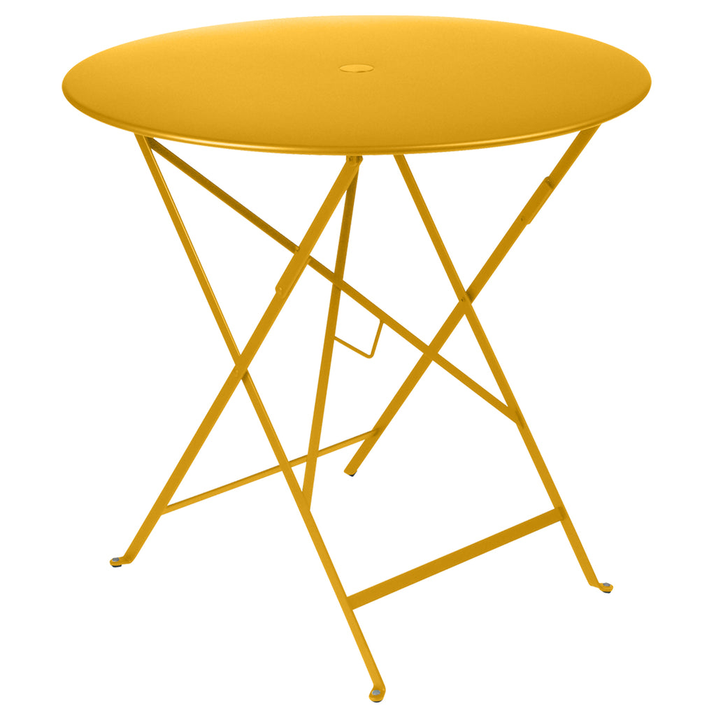 Bistro Round Metal Table, 77cm Honey