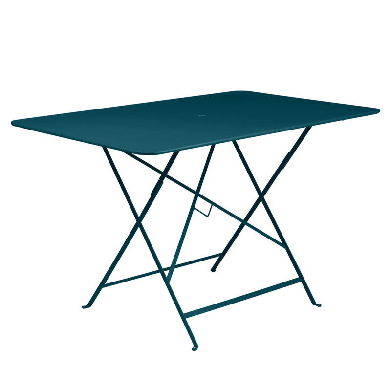 Bistro Rectangular Metal Table,  Acapulco Blue