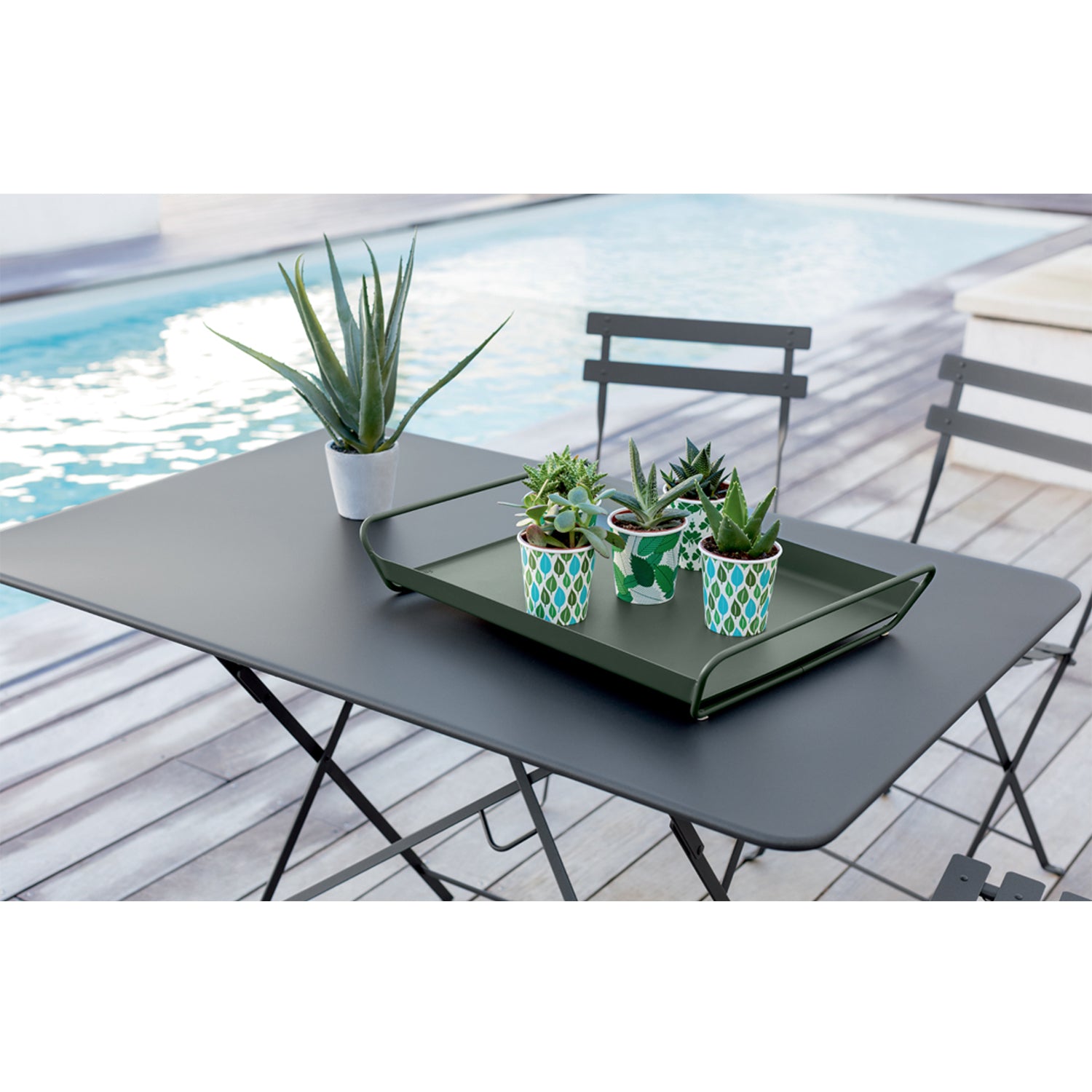 Bistro Rectangular Outdoor Metal Table by Fermob, Honey Yellow – ARIA