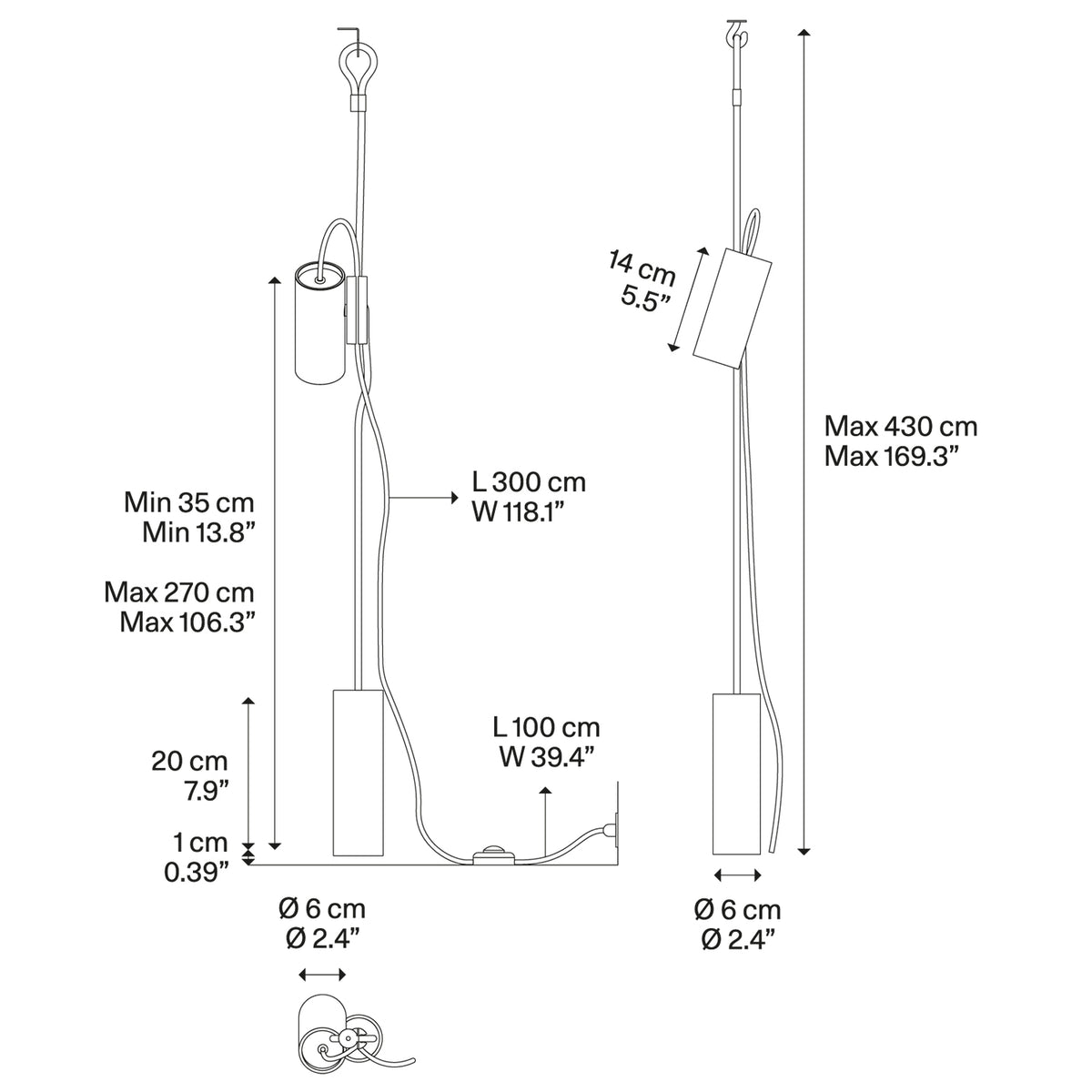 Cima Suspension Floor Light - Lodes